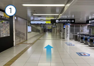 北新地駅からの道順①